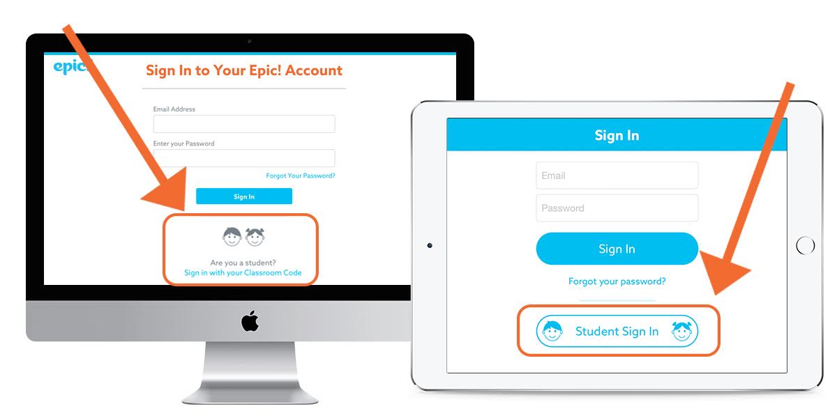 get epic books student login